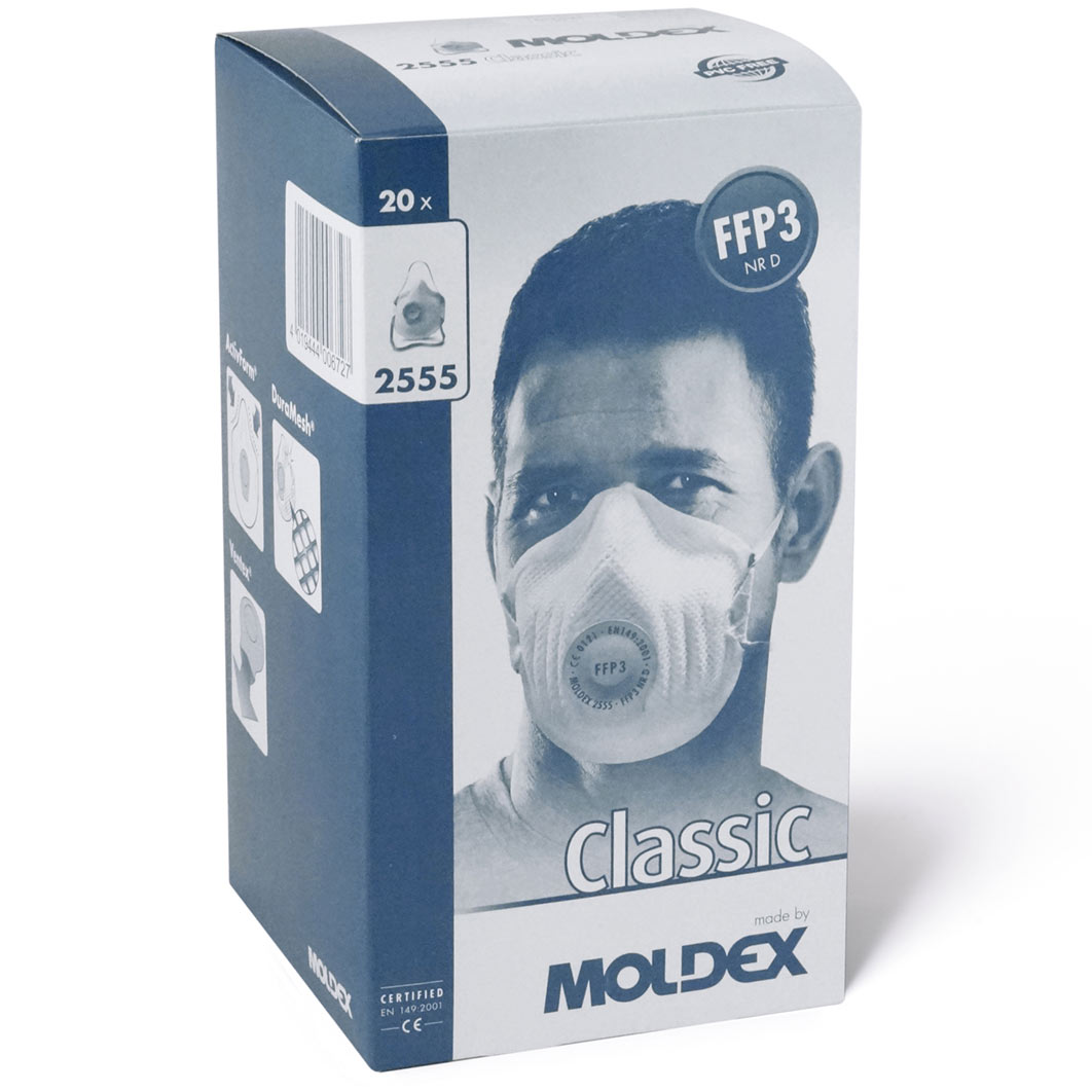 Atemschutzmaske FFP3 NR D mit Klimaventil 1 BX = 20 ST
